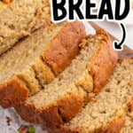 Pinterest graphic promoting homemade Banana Bread with sliced loaf and ripe bananas. Text reads "The Very Best Banana Bread" and "Soo Moist Everytime!" alongside the Best Blog Recipes logo.